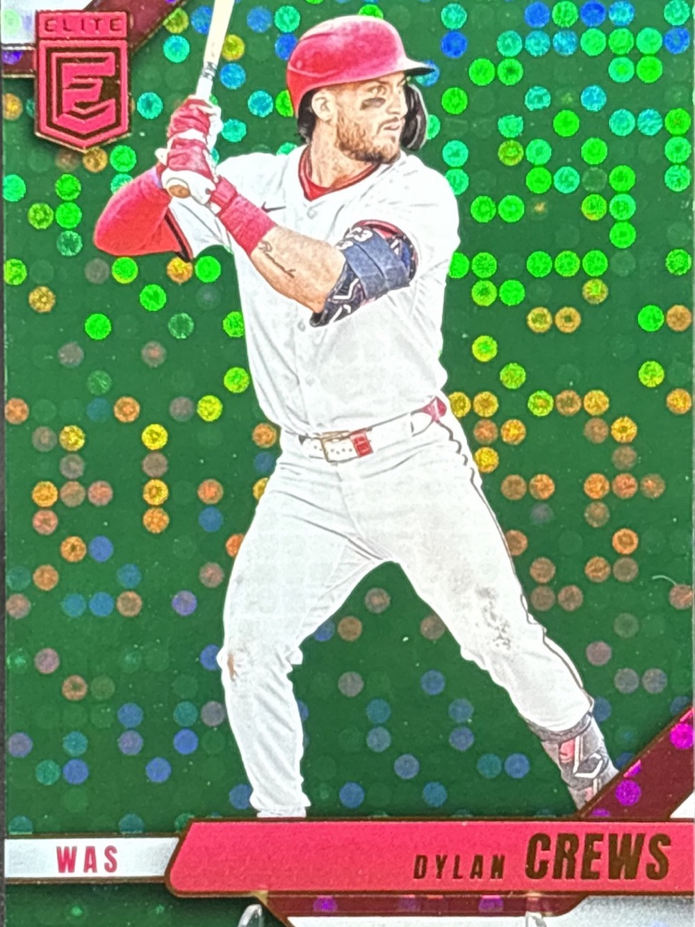 Panini Elite Dylan Crews Green Holo Baseball Card